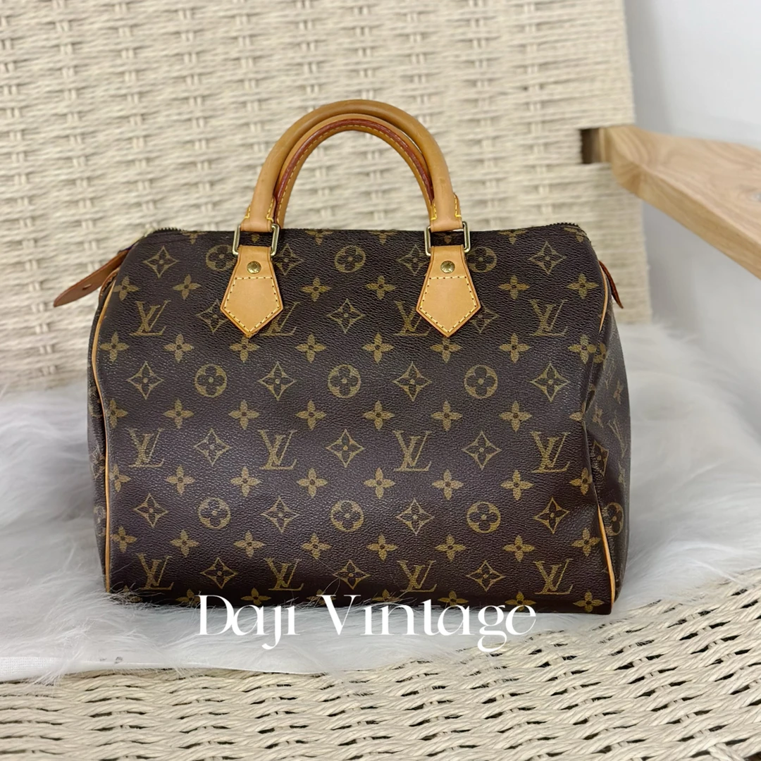 99新 LouisVuitton/路易威登 大吉中古/LV老花speedy30手提包