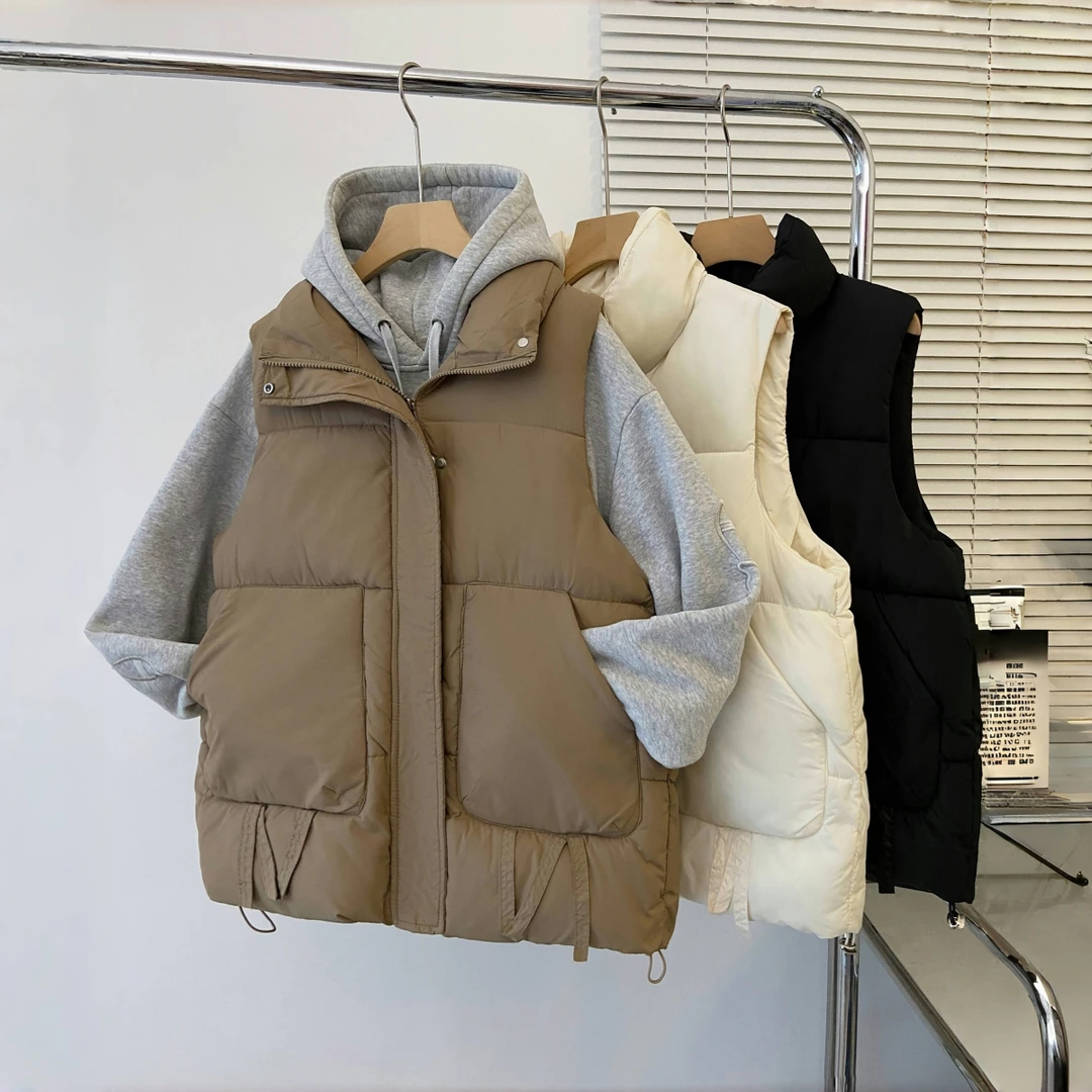 超好看减龄 胖mm大码棉服马甲女秋冬新款韩版时尚背心坎肩外套608