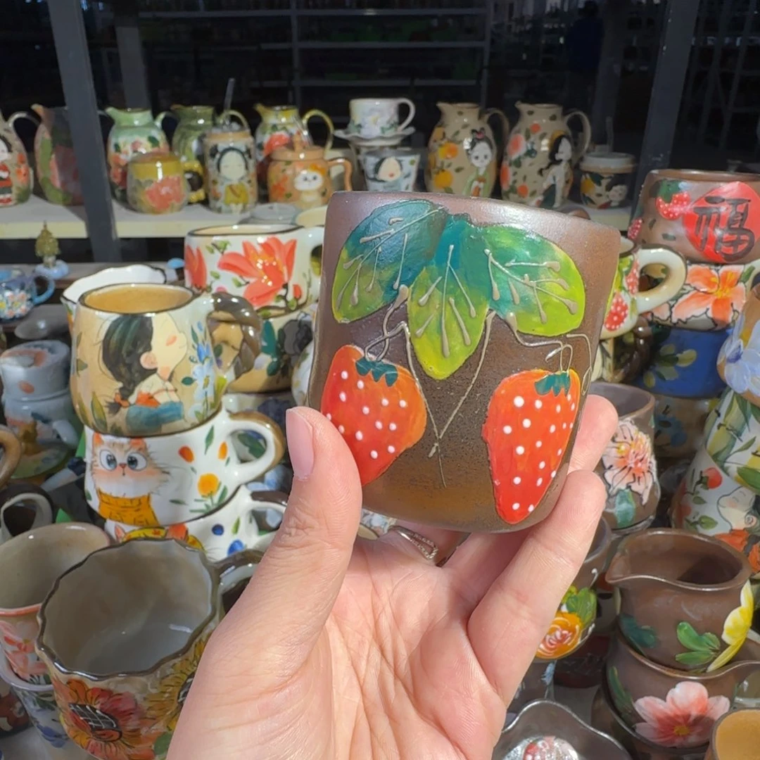 紫砂景德镇手工陶瓷釉下彩微瑕10