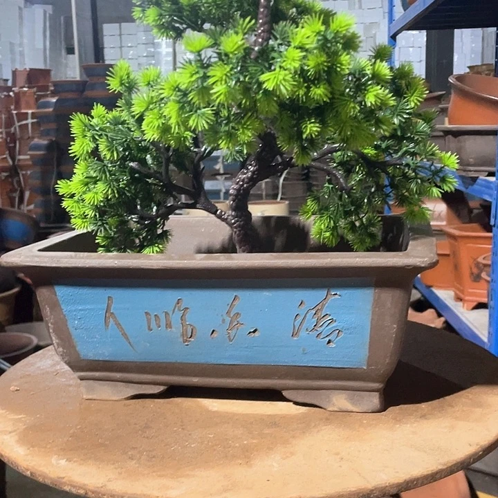 32蓝色马槽花盆花盆