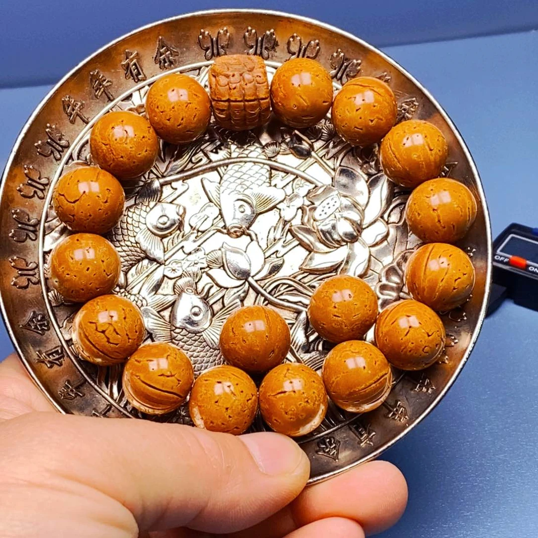 白****?桃核手串圆珠16.8色差款16.8米