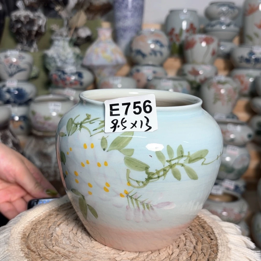 有孔 景德镇纯手绘 高温陶瓷 E756