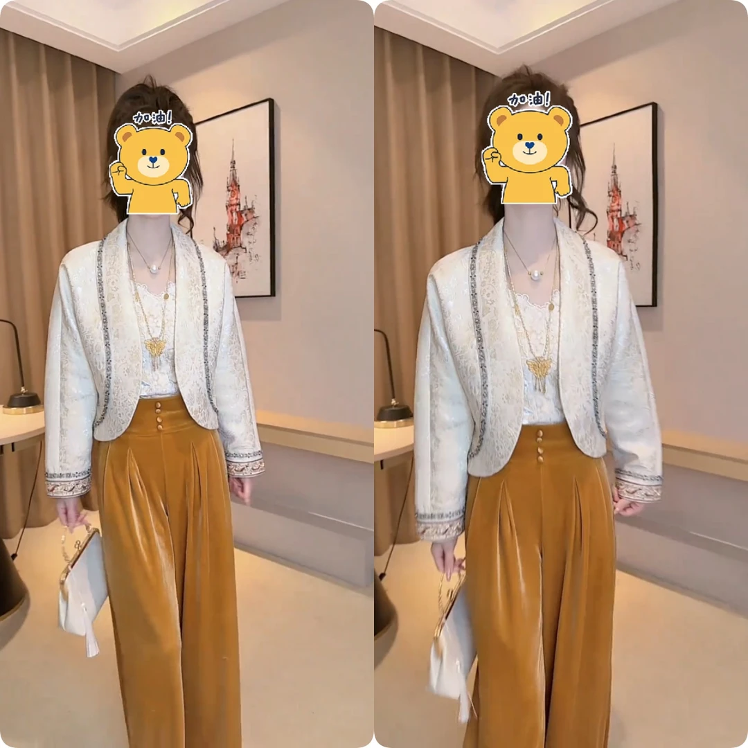 2025秋季新款时尚修身显瘦款女气质网红洋气套装百搭款J5030