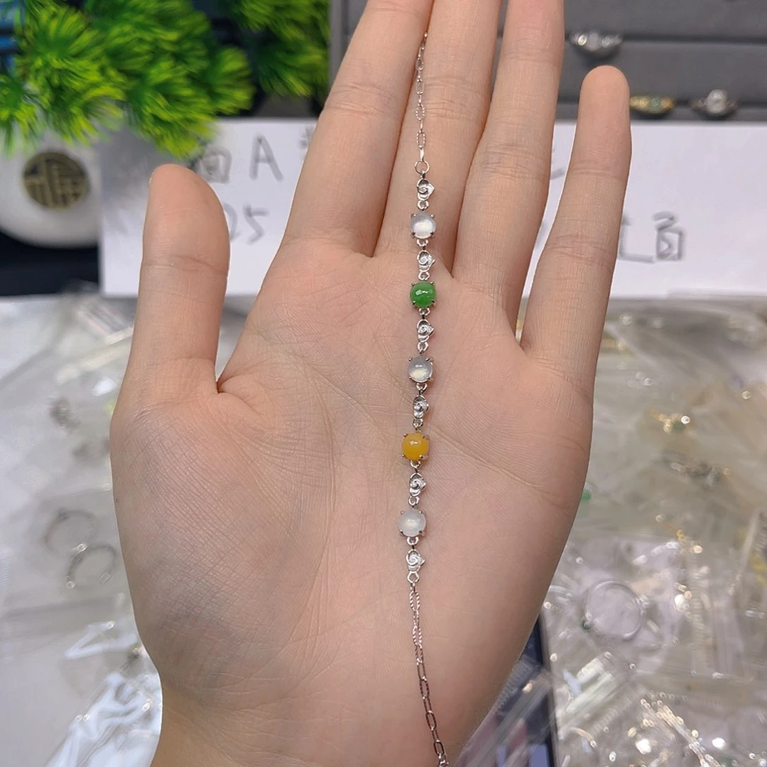 翡翠戒指银S925镶嵌我