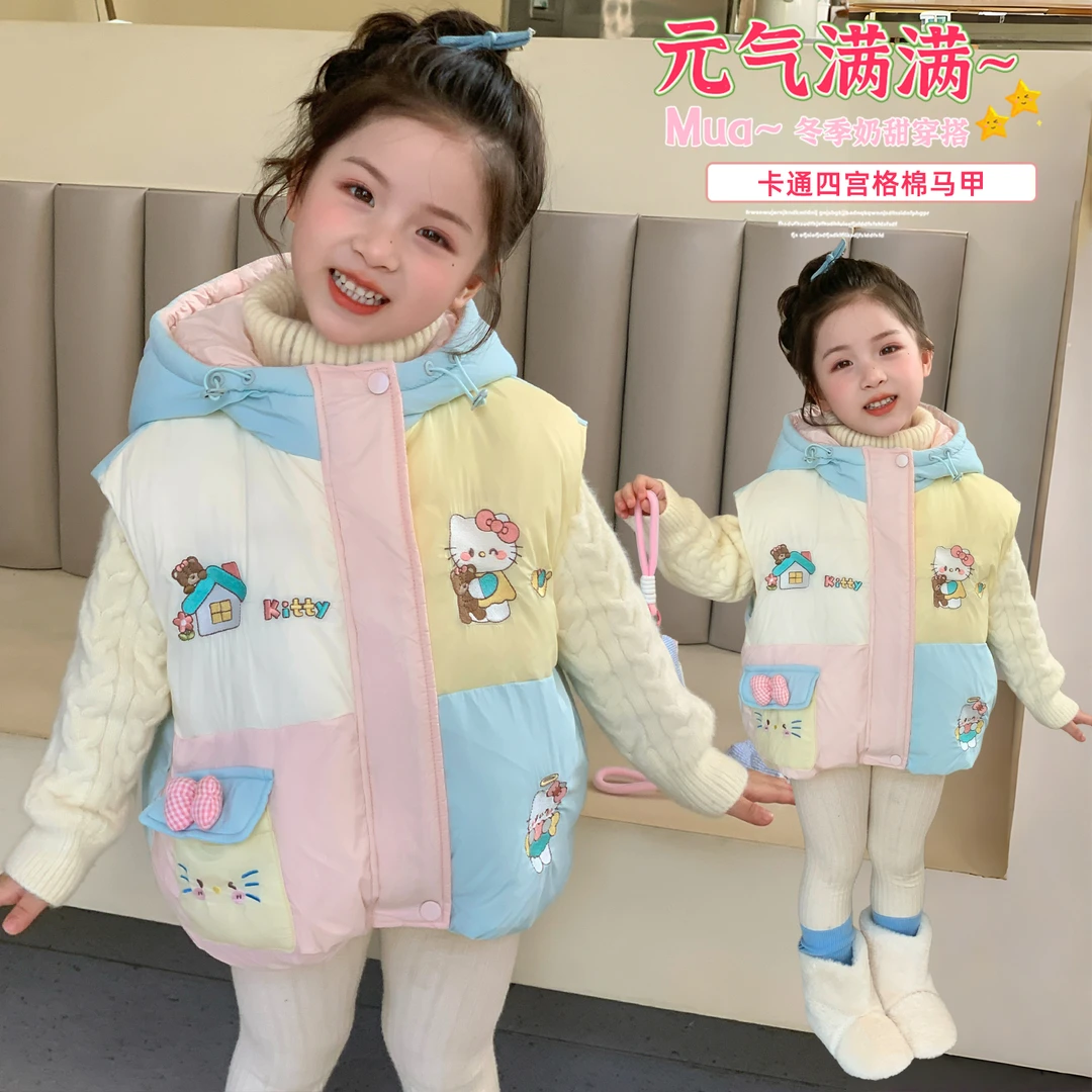 独特洋气时髦女童冬装轻暖马甲洋气可爱儿童时尚韩范女宝休闲马甲