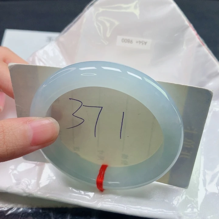翡翠未镶嵌手镯圈口5455