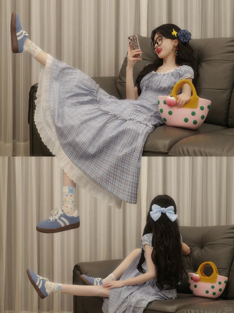 2025新款套装女夏日多巴胺穿搭花边上衣减龄百搭半身裙气质两件套