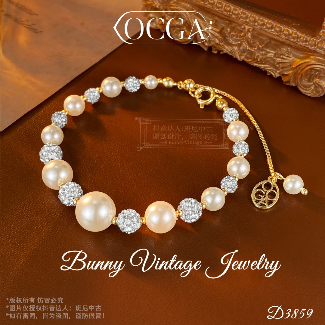 镀K金D3859法★【香槟酒会】春OCGA 欧斯伽斯手链