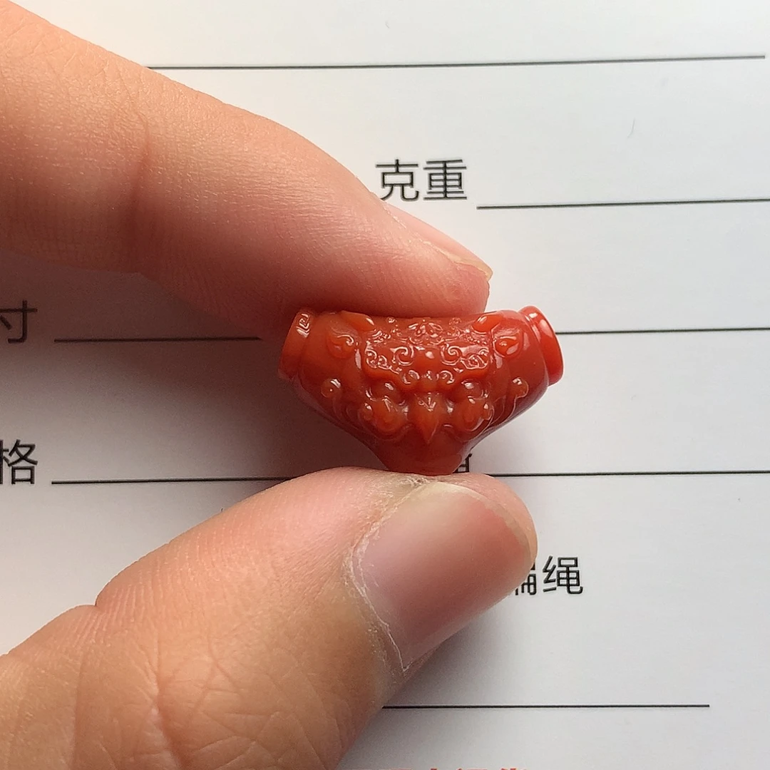 浅***然南红玛瑙1未镶嵌大鹏鸟三通