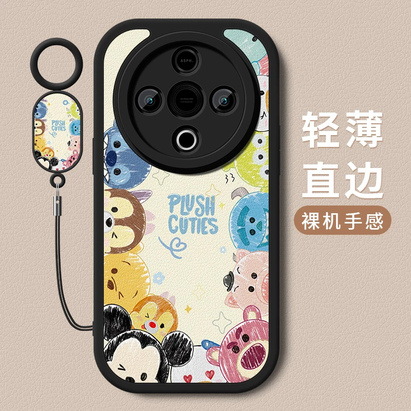 迪士尼适用vivoy300c手机壳新款小羊皮硅胶镜头全包防摔保护套女