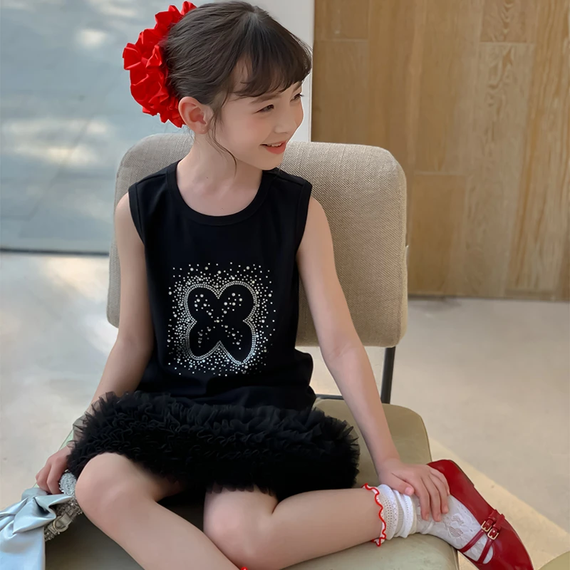 尤画原创设计师童品2025夏季新款女童中大童连衣裙68058