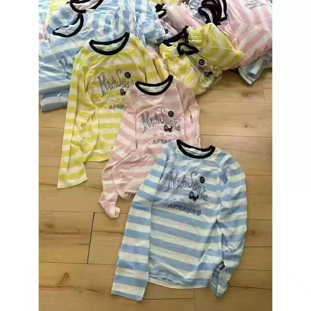 DMJ-9389“韩系条纹拼色”薄款长袖T恤防晒衣