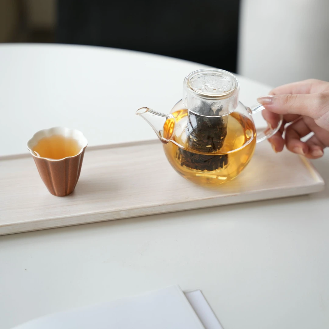 VAST无垠器皿木息一人饮三件套组中式送礼茶具茶壶茶盘茶杯复古