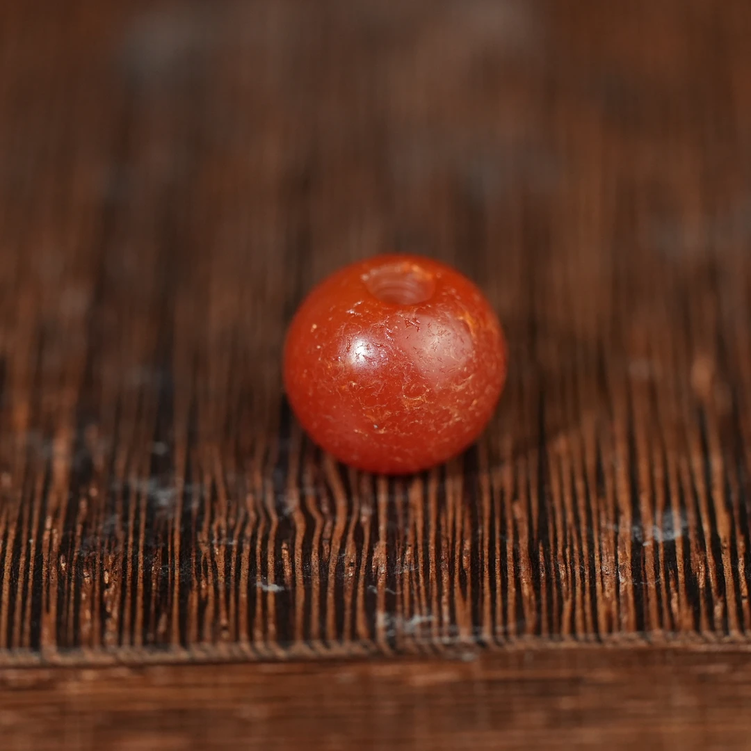 清代红玛瑙单珠【古珠精选】AJD250608001（多样性发货）