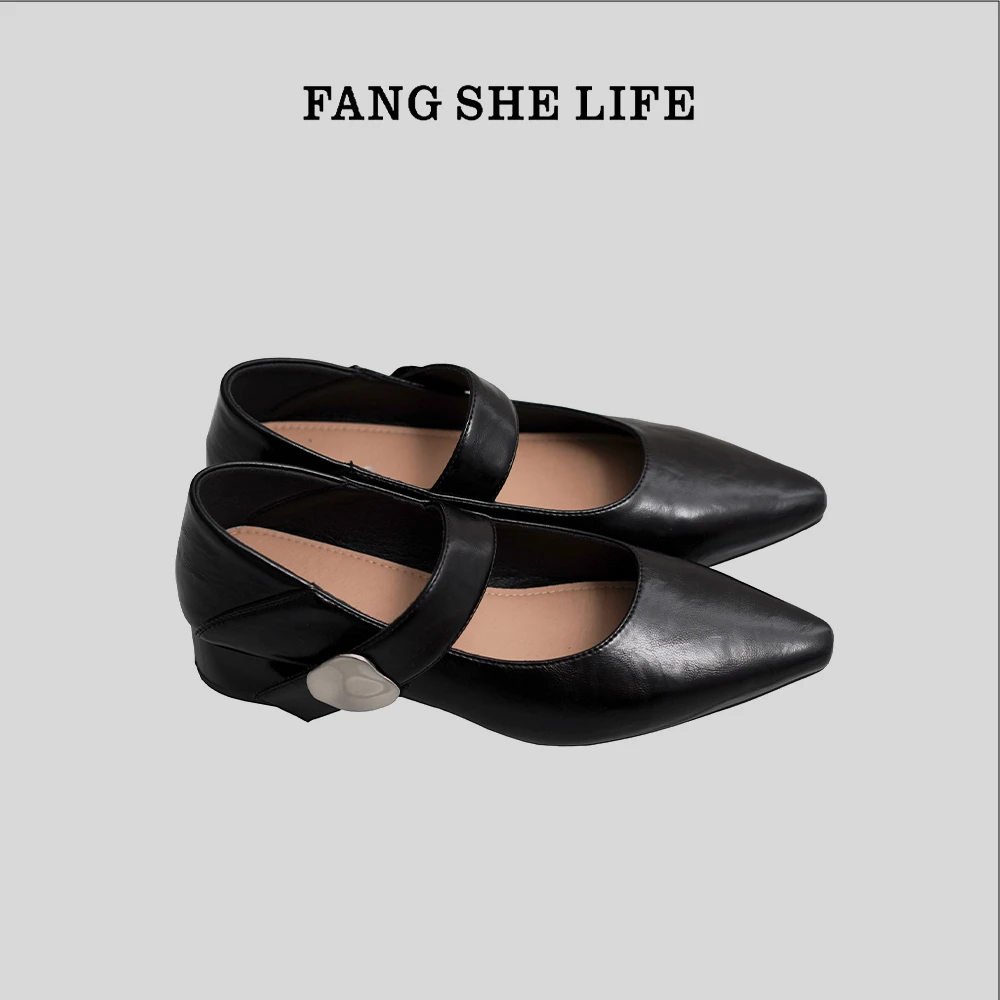 FS LIFE【时髦女生】气质尖头方跟时尚百搭小单鞋A2870
