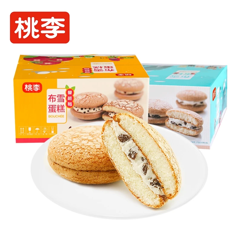 桃李布雪蛋糕双口夹心葡萄味蔓越莓面包糕点