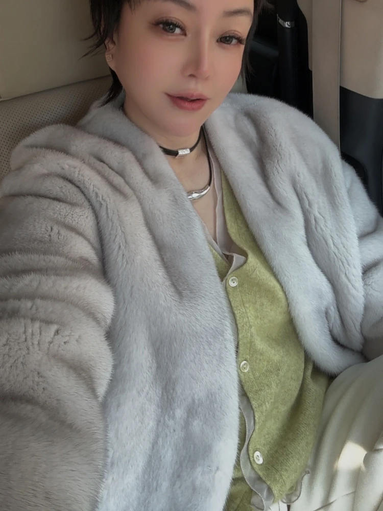 【济州岛】水貂毛短款外套