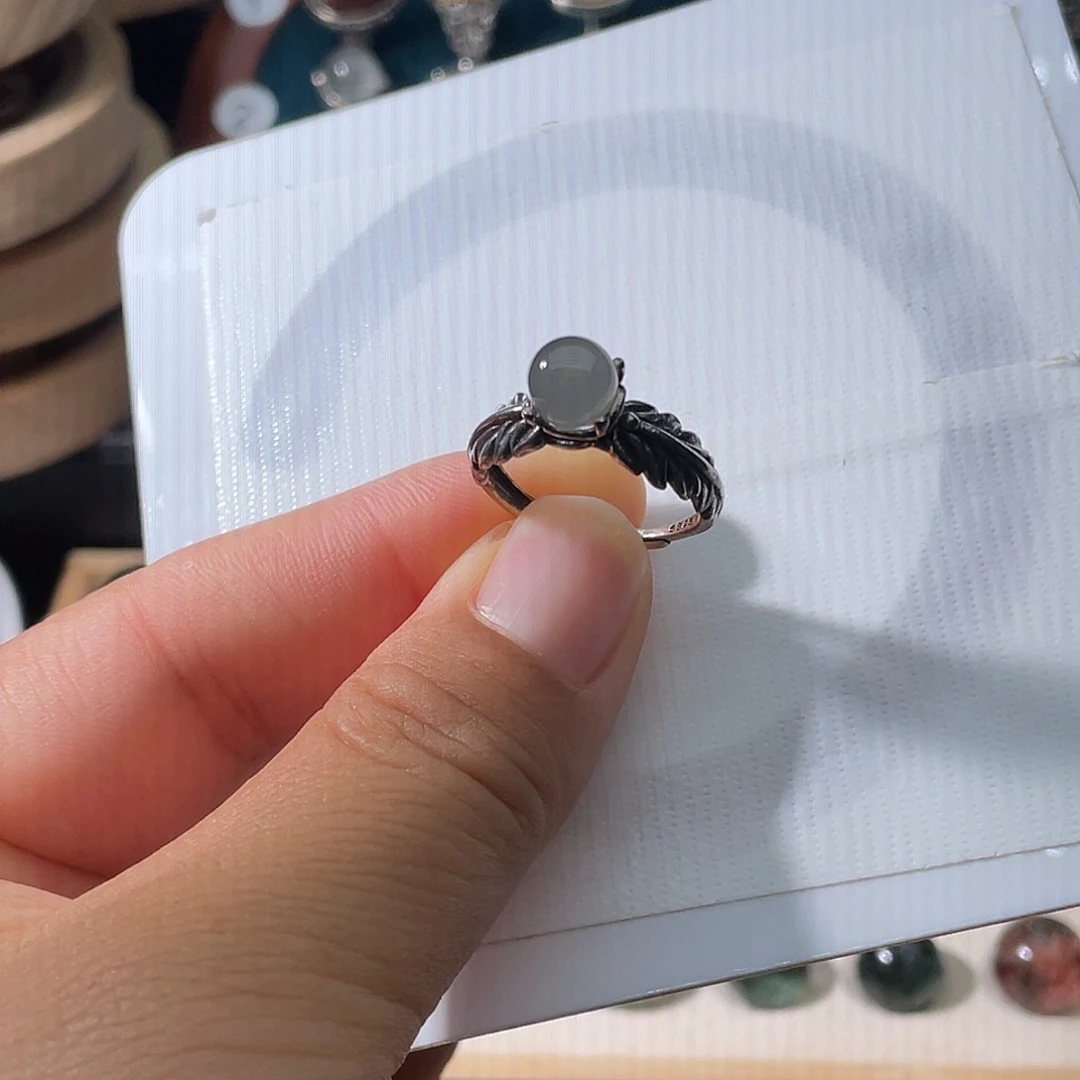 水晶戒指银S925镶嵌定制