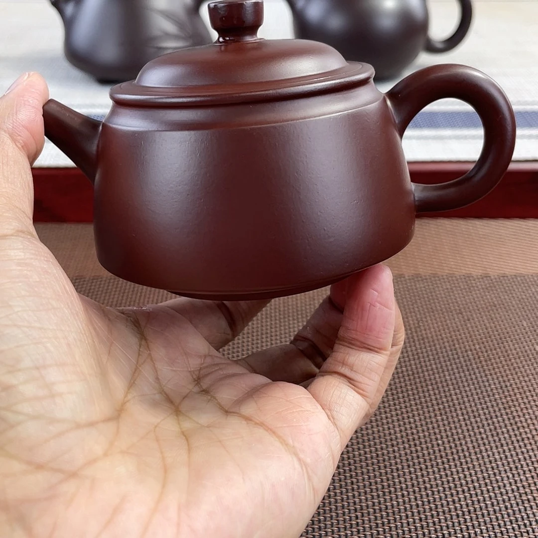 紫泥壶原矿紫泥金钟器型