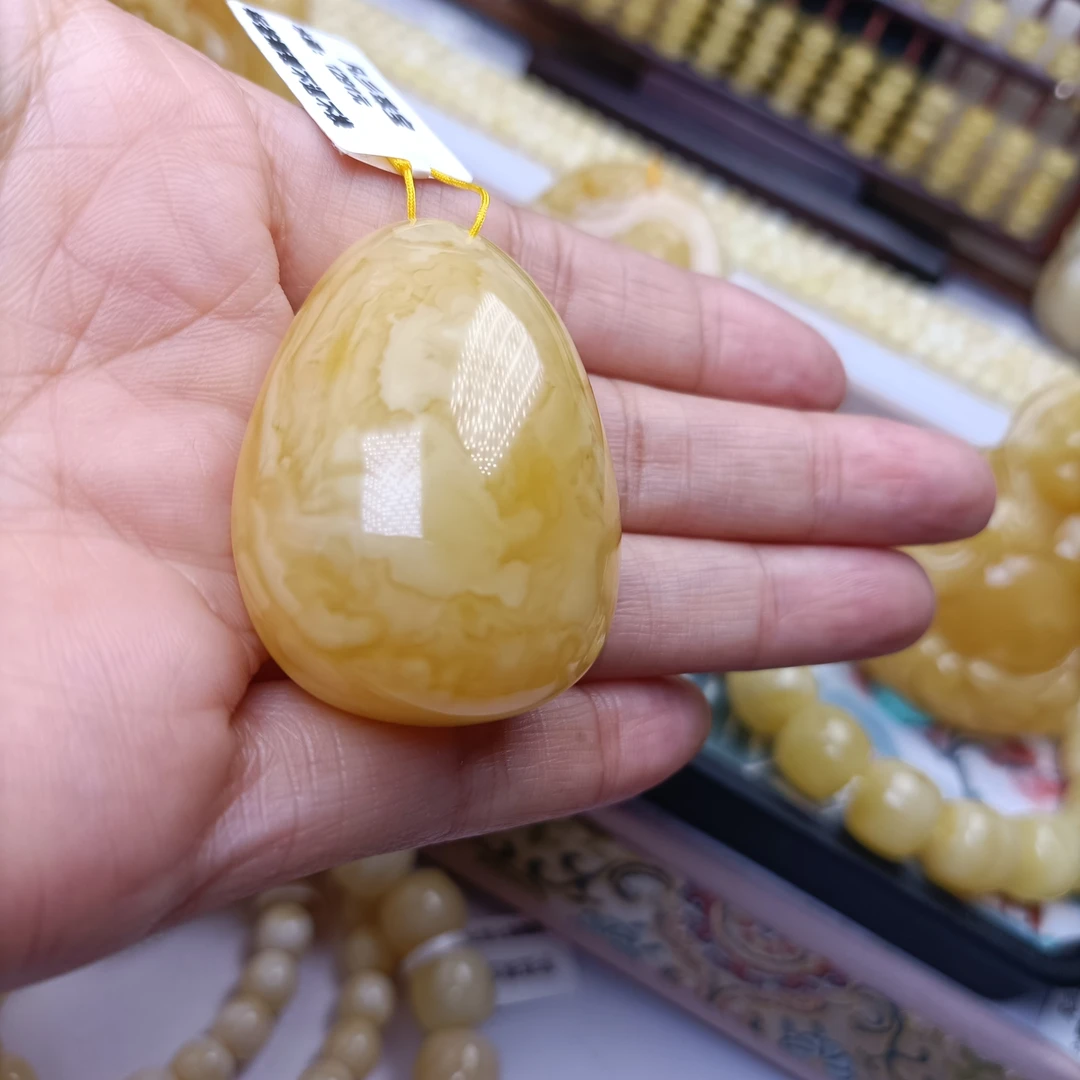 天然蜜蜡水滴吊坠～5225