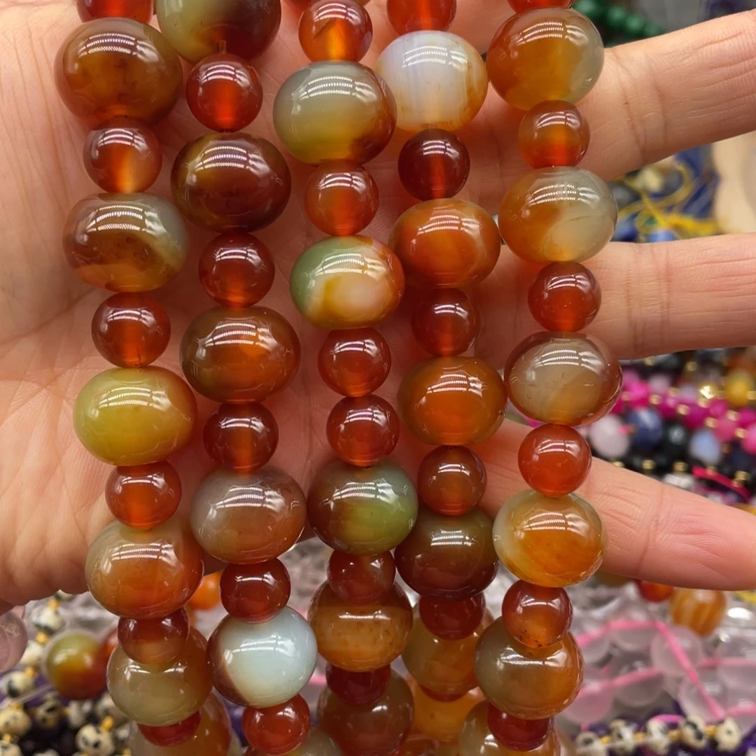 玛瑙/玉髓珠宝半成品未镶嵌茶玛瑙灯笼