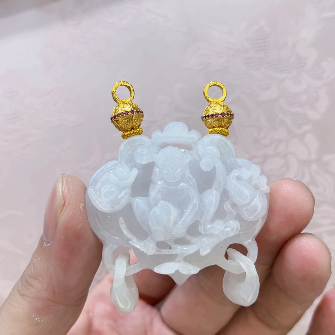 翡翠合金吊坠(赠链)代编织