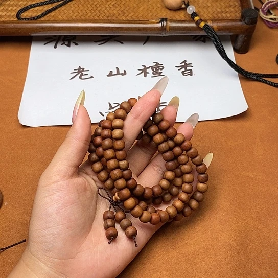 檀香木手串/手链7*8*108黑