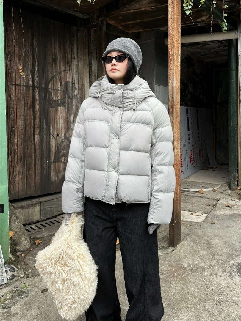 反季清仓 2025新款棉服时尚龟背泡芙好看加厚短款面包服