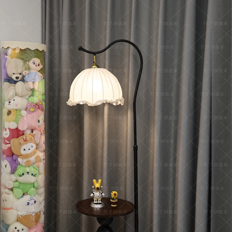 落地灯中古风复古客厅沙发旁法式侘寂风米家APP智能装饰氛围灯具