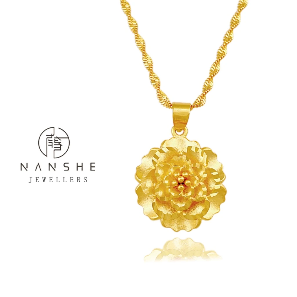 NANSHE/南奢 金色花朵项链高级感气质百搭 L776