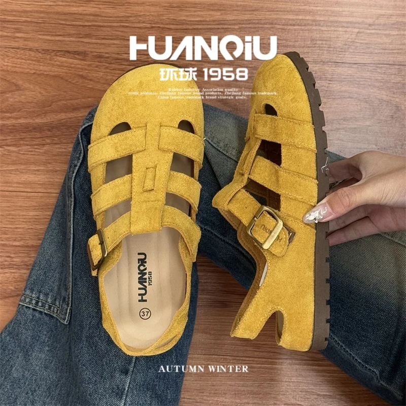 HUANQIU/环球轻便简约透气百搭凉鞋女鞋2025夏季新款软底复古休闲