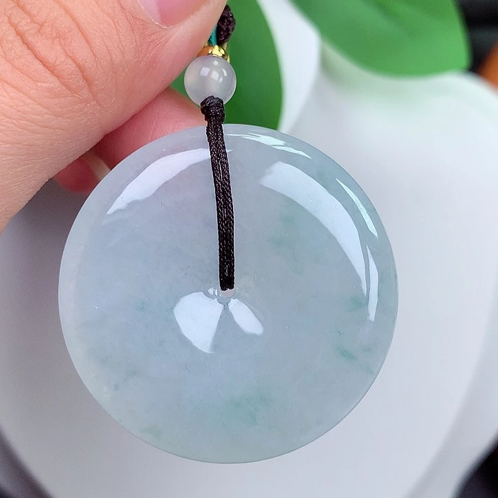 颈饰未镶嵌翡翠平安扣 38.5x6.6mm