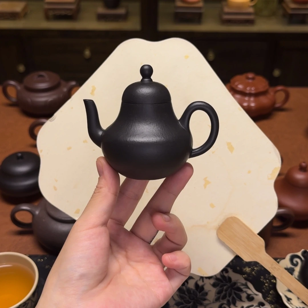紫砂茶壶100cc，思婷，小煤窑朱泥捂灰