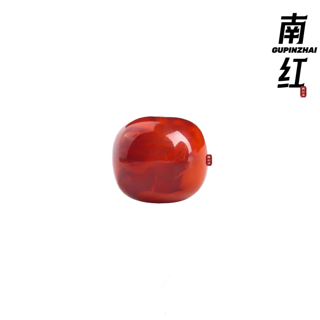 GUPINZHAI·精品火焰南红老型单珠天然原矿珠宝文玩菩提手串配饰品