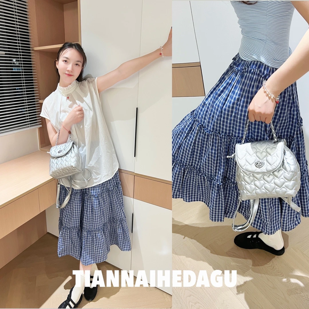 冷淡小风文艺双肩包 小众百搭洋气通勤休闲时尚耐磨刺绣水桶包