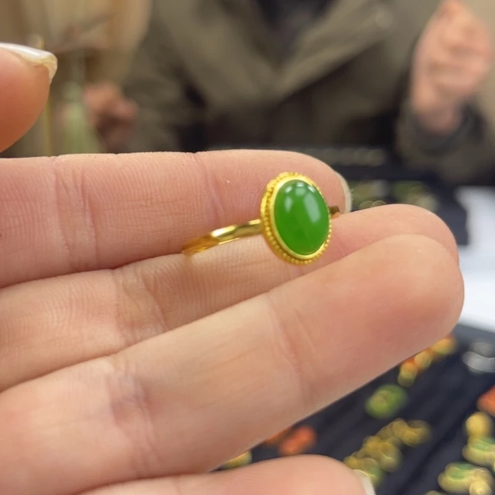 和田玉银S925镶嵌耳饰