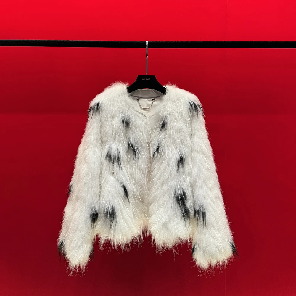 【L.K.BABY】伊丽莎白都市感高定时尚气质镶钻撞色扎染草草短款外套