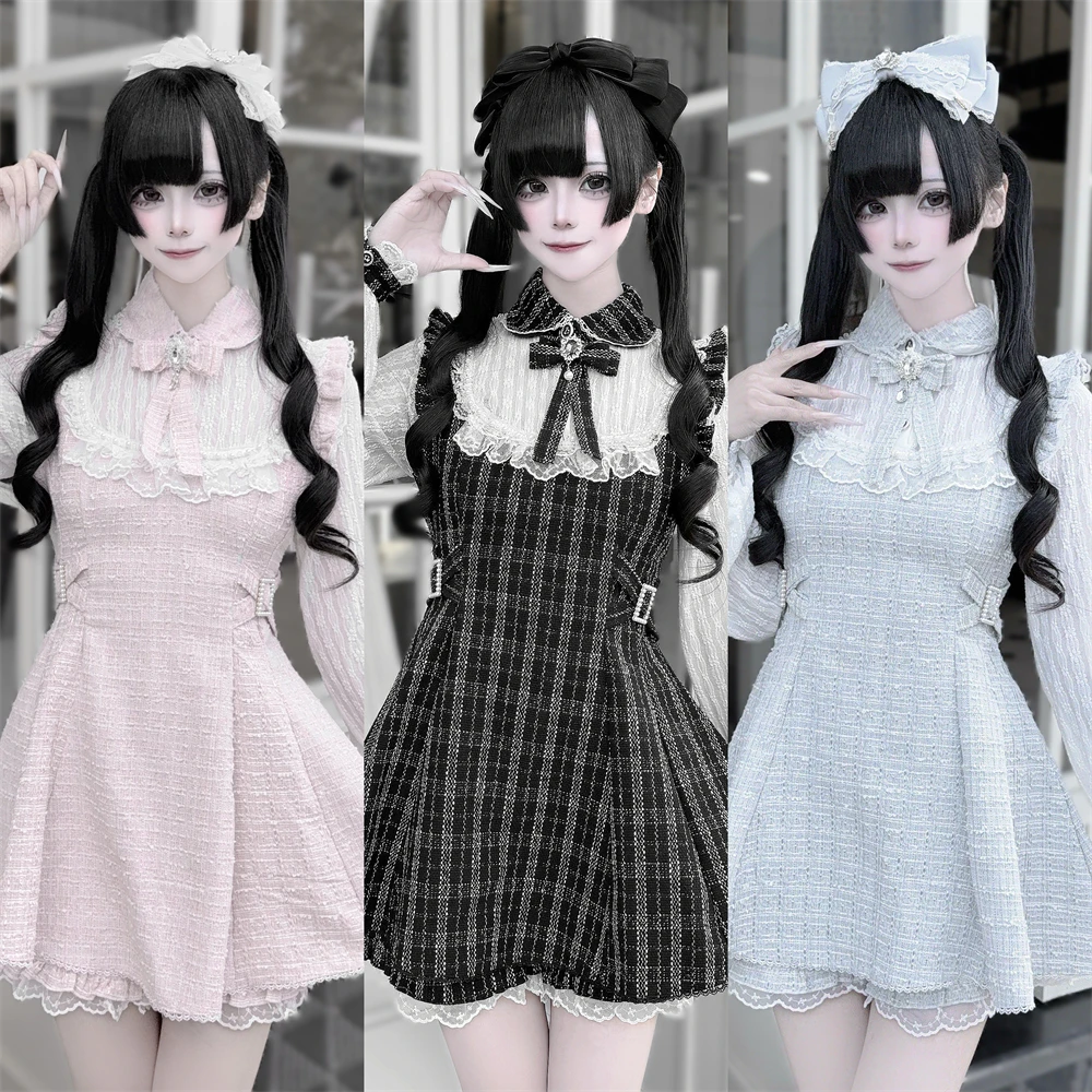 尾款12.6-12.21【琉璃梦】酒酿樱桃子 原创日系蕾服量产小香风套装