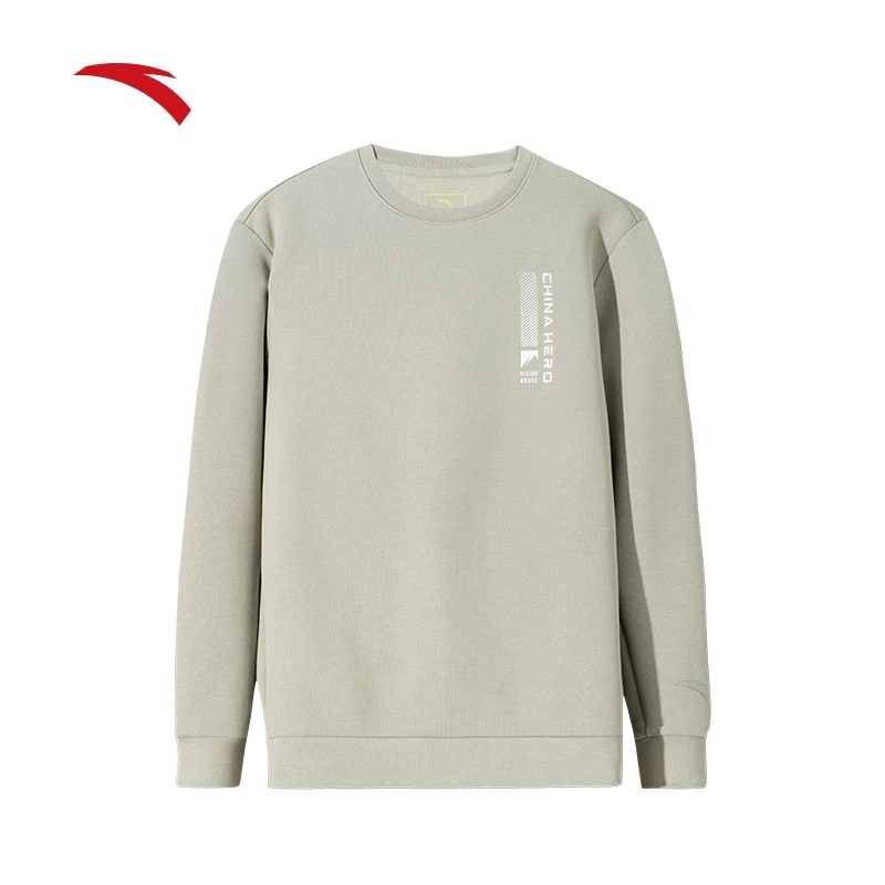 安踏卫衣男秋冬新款圆领套头针织长袖健身跑步运动上衣152447733S