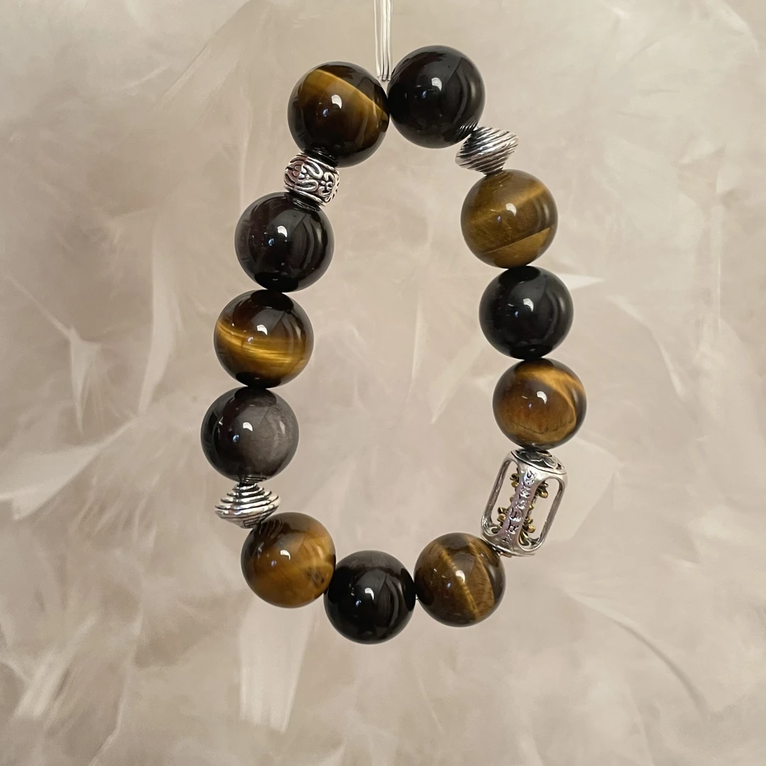 {金梵虎魄}原创设计款成品高品质珠子水晶手作