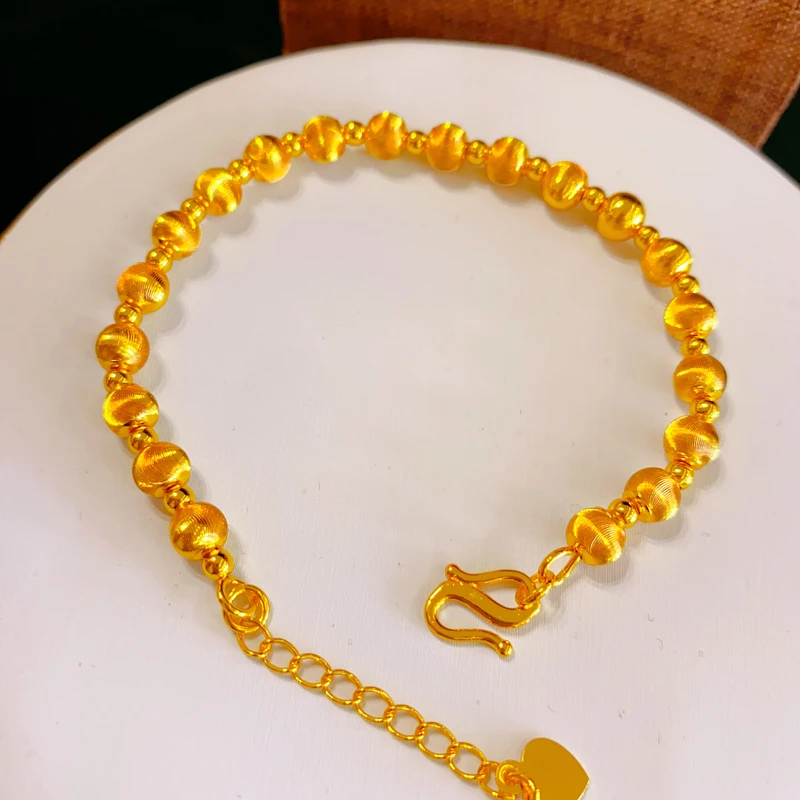 铜合金手链 开口延长链猫眼珠珠手链