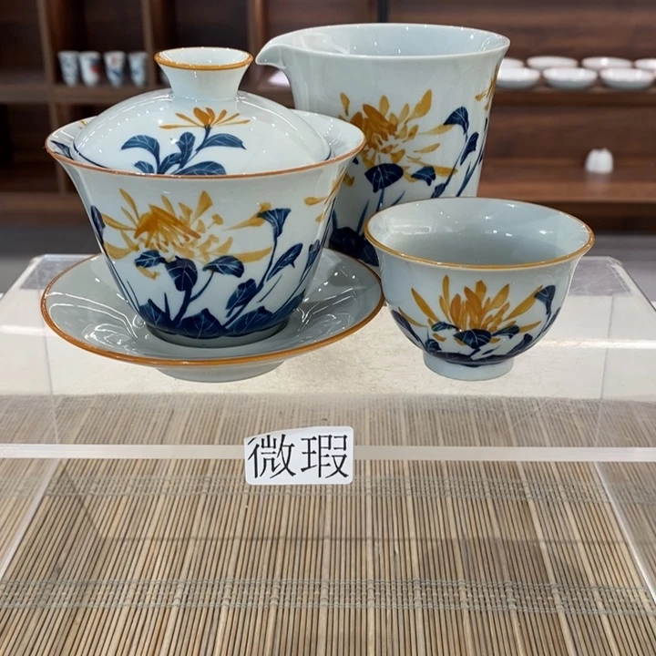 釉下老陶泥手工绘制
