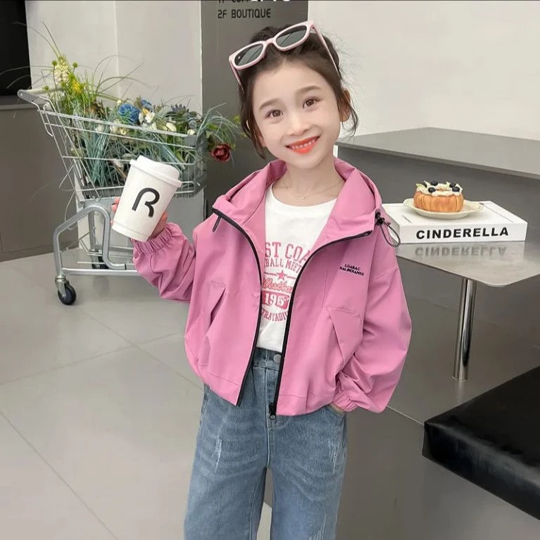 【思晨家】退货运补女童春秋外套小风衣2025女孩新款洋气冲锋衣春秋