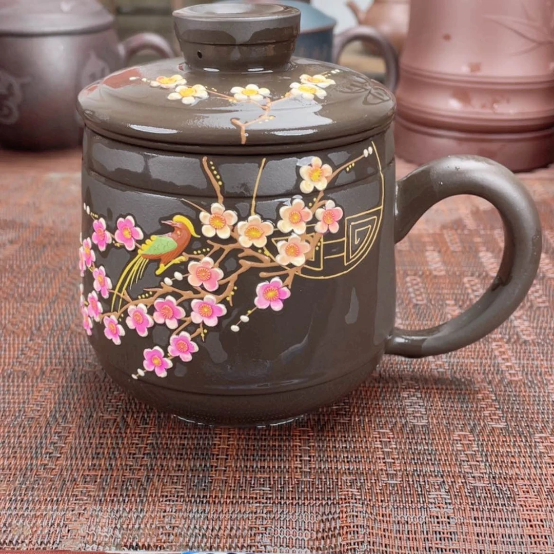 【闪购商品】紫砂茶杯宜兴原矿紫砂盖杯微瑕