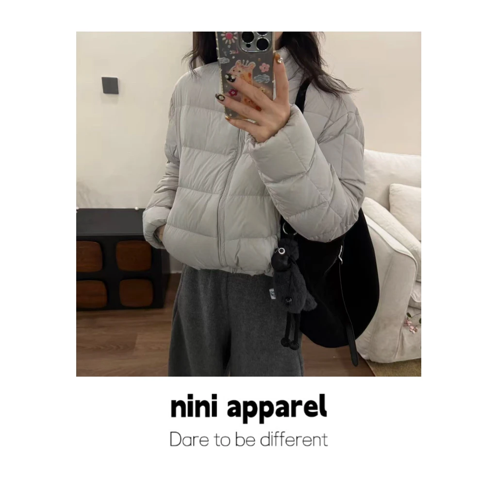 NiNi:简约百搭轻便超好看小型短款羽绒服～