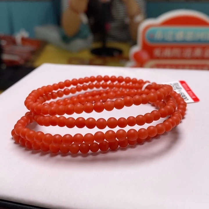 未镶嵌手串南红玛瑙3mm+多圈 多样性发一
