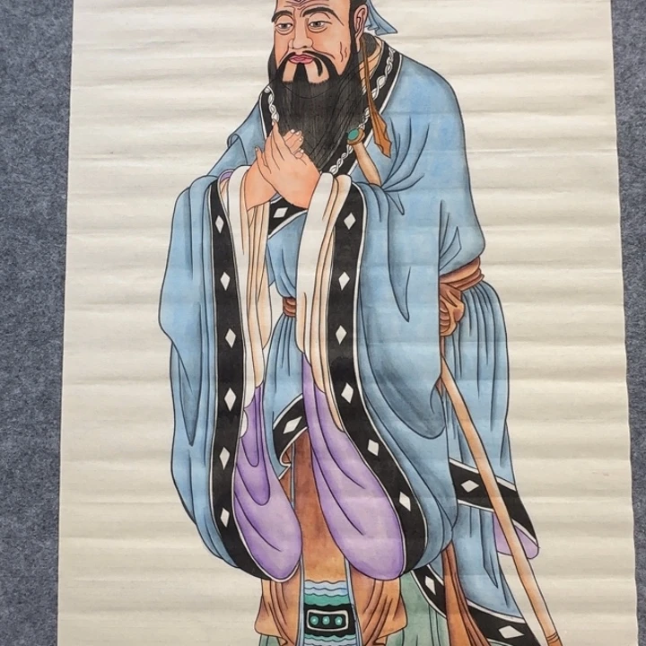 深***人国画手绘国画  孔子