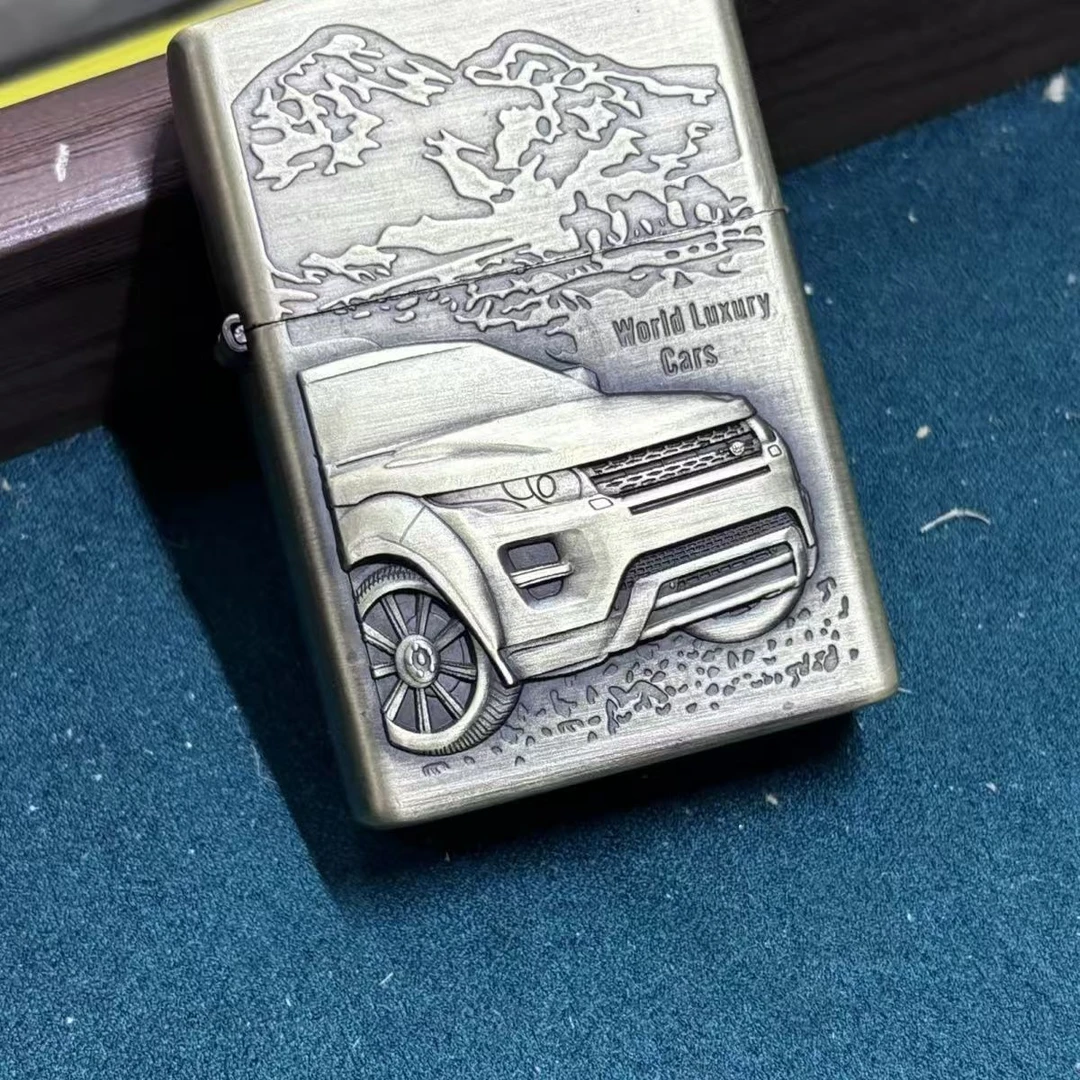 越野车青铜煤油打火机恒星-269-1D雪山越野车(不带煤油)复古礼物