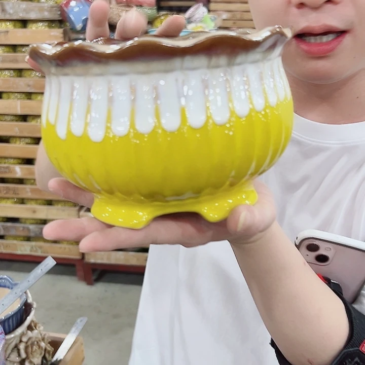 有孔，满10元发货多肉陶瓷花盆