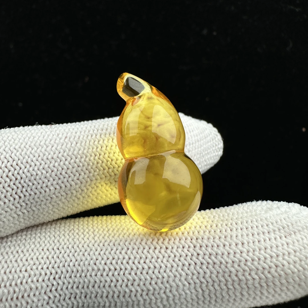 Y4268天然原矿蜜蜡 净水葫芦15.7x24mm 2.8克抖音基地质检发货